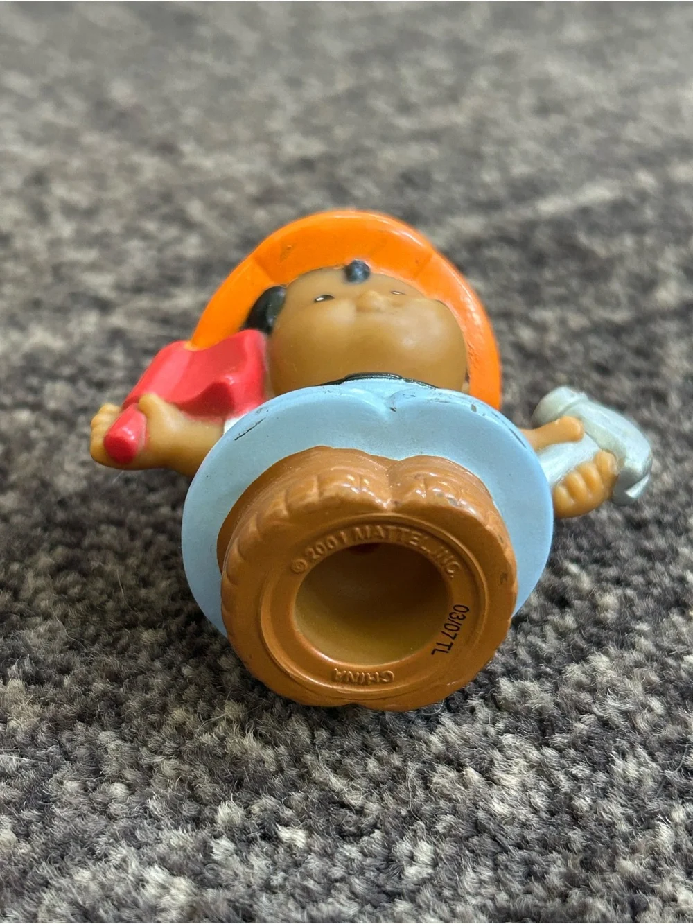 Fisher Price Little People Construction Worker Figure Hammer Hard Hat 2001